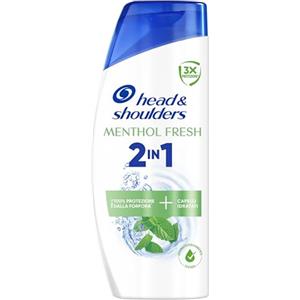 Head & Shoulders Menthol Fresh Shampoo e Balsamo Antiforfora 2 in 1 250ml. Fino al 100% Protezione dalla Forfora. Clinicamente Testato. Per Tutti i Tipi di Capelli. Per Uso Quotidiano. Profumo Mentolo