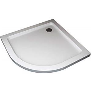 LANERI Piatto Doccia in Abs Acrilico Rinforzato Con Fibre Di Vetro e Resina Poliestere (90x90 curvo semicircolare)