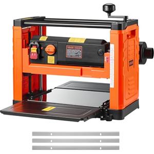 VEVOR Pialla a Spessore, Tre Lame Due Velocità 330 mm Larghezza, Banco Elettrico Motore da 2000 W e 23500 Giri/min, Doppi Rulli Protezione Eccessiva, per Materiali in Legno Duro e Tenero