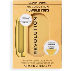 Revolution Beauty London Revolution Powder Pops, Cipria Compatta che Uniforma la Pelle e Controlla la Lucidità, con Acai e Acido Ialuronico, Include Custodia e Pop Grip, Vegana, Yellow, 5 g