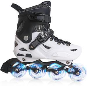 PIPIZHU Pattini in Linea Bambina Regolabili per Ragazze Ragazzi, Rollerblades Bambina per principianti grandi pattini a Rotelle per bambini, Indoor Principianti Inliner Outdoor