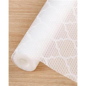 Acual Tappetino per Cassetti, 30x300cm Tappetino Antiscivolo Cucina, Materiale EVA, senza BPA Impermeabile e Antiolio, Pellicola per Mobili, Scaffali, Frigorifero e Scarpiere, Trasparente (Bianco)