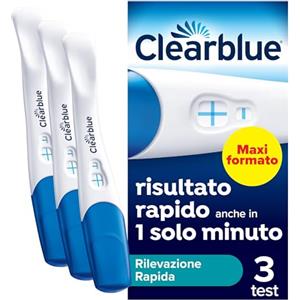 Clearblue Test di Gravidanza Clearblue Rilevazione Rapida Maxiformato, Risultato Rapido, anche in 1 minuto*, 3 Test