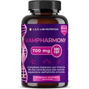 L.E.O LAB Menopausa Integratore 180 Compresse Rivestite con Isoflavoni di Trifoglio Rosso, Kudzu, Cimicifuga, Agnocasto e Vitamina B6 - Vegano, Senza Glutine e Lattosio