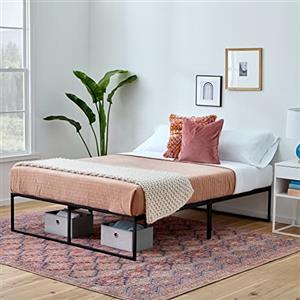 Linenspa Struttura letto Matrimoniale - Rete letto in metallo con doghe in acciaio - 30 cm di spazio libero, Contenitore sotto il letto - Montaggio rapido - 180x200 cm