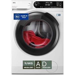 AEG LWR7D966OB - Lavasciuga Serie 7000 ProSteam 9/6 kg, Vapore Refresh 25 min, SpecialCare Woolmark Blue, PreciseLoad, MixLoad 30°C 69 min, Care Drum, classe D, bianco