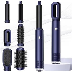 Atopskins Pro Airstyler 6 in 1 Hairstyler Spazzola Asciugacapelli Multifunzione Hair Styler Airbrush Spazzola Phon per Capelli Con Air Hair Curler Spazzola Lisciante 3 Regolazione della Temperature