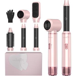 Atopskins Asciugacapelli 5 in 1 Airstyler 5 in 1 Air Styler Hairstyler Hair Styler 5 in 1, Multifunzione Spazzola Phon per Capelli con Air Hair Curler Spazzola Lisciante, 3 Temp