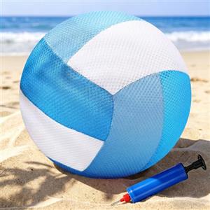 IHLOOTD Beach Volley Reticulate Ø 21 cm Pallone da Spiaggia Palla da Beach Volley Softy Volleyball Pallone Pallavolo per Interni e Esterni, Spiaggia, Giardino(Azzurro Chiaro, Blu, Bianco)
