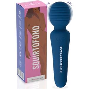 MySecretCase Vibratoreper Donna Professionale - Massaggiatore Wand Stimolatore Per Clitoride, Vibratore Mini Stimolatore Clitoride Femminile, Sextoys Donne Massaggiatore Muscolare (Blu)