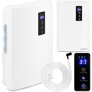 BERDSEN Deumidificatore - Funzione di purificazione dell'aria - Tecnologia Peltier, UV, efficiente, facile da usare, funzionamento silenzioso, timer - 700 ml al giorno - Serbatoi d'acqua 2000 ml - Per