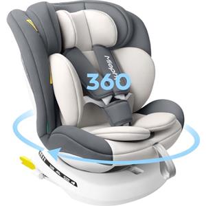 Miophy 360 Girevole I-size Seggiolino Auto Isofix, 40-150 cm, 0-12 anni, Gruppo 0+1/2/3, Omologato ECE R129/04