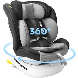 Miophy 360 Girevole I-size Seggiolino Auto Isofix, 40-150 cm, 0-12 anni, Gruppo 0+1/2/3, Omologato ECE R129/04