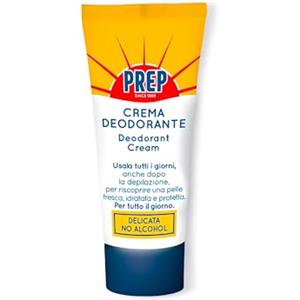 Prep, Crema Deodorante, Antitraspirante, Protezione 48h, per Pelli Sensibili, Senza Alcol, Coloranti e Conservanti