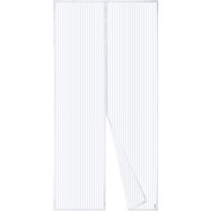 Apalus Zanzariera con Magneti per Porte, 120x240CM - Rete Fine, Tenda Totalmente Magnetica, si Chiude da Sola - Non Accorciabile (Bianco)
