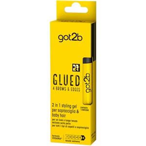 Got2b Glued 4 Brows & Edges Gel Colorato 2 in 1 Marrone 16 ml, Gel Colorante Sopracciglia con Tenuta Estrema, Tonalità da Biondo Scuro a Marrone, Sopracciglia Colorato Lunga Durata