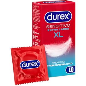 Durex Preservativi Sensitivi Morbidi per maggiore sensibilità, Taglia XL - 10 preservativi