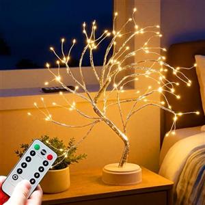 Probuk Albero Bonsai con Luci LED,108 LED Lampada albero luminoso da interno con Telecomando,8 Modalità,a Batteria/USB,Albero di Betulla Illuminato,Albero da Tavolo per Natale,Feste,Matrimonio,Decorazioni