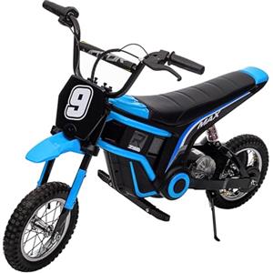 Garvee SX2328 Moto Elettrica Per Bambini 24V 350W Mini Moto Cross Con 3 Modalità Di Guida Velocità Massima 23 Km/h Autonomia 1 Ora Sospensione Ammortizzata Da 13 Anni in Su, Blu