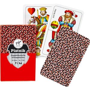 Piatnik 1756 "Schnapps Cards Flash, Doppio Gioco di Carte Tedesco (24 Pezzi)