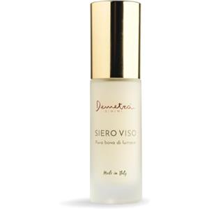 Demetra Siero Viso Illuminante e levigante con Bava di Lumaca 90%, Acido Ialuronico, Collagene e Elastina idrolizzati - 30ml