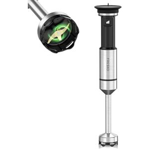 FRESKO Frullatore a Immersione 1000W, Frullatore in Acciaio Inox con Protezione per Pentole, Velocità Regolabili, Frullatore Manuale per Alimenti per Bambini, Zuppe, Frullati, Purè, Salse, Nero