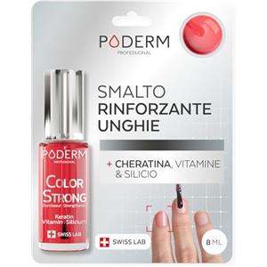 PODERM Smalto Rinforzante Unghie - Gloss Vitality | Ripara e Rinforza le Unghie Danneggiate e Indebolite da Smalti Semipermanenti | Biotina, Silicio e Cheratina | Sviluppato da un Podologo in Svizzera