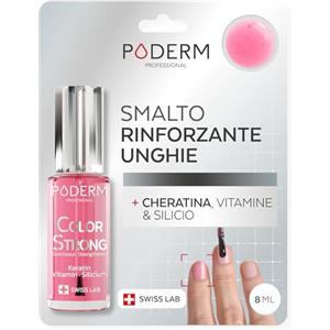 PODERM Smalto Rinforzante Unghie - Lucido | Ripara e Rinforza le Unghie Danneggiate e Indebolite da Smalti Semipermanenti | Biotina, Silicio e Cheratina | Sviluppato da un Podologo in Svizzera