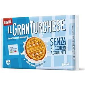 Colussi Il GranTurchese Senza Zuccheri Aggiunti, Biscotti Frollini con Buchi, 340 g | Con Farina Italiana, Confezione da 6 pacchetti salvafreschezza