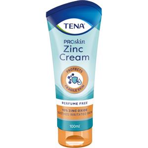 TENA Zinc Cream 100ml - Crema Lenitiva con Ossido di Zinco e Vitamina E per Pelli Sensibili