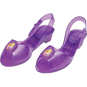Disguise Rapunzel Jelly Shoes, Official Disney Princess Costume Shoes with Rapunzel Emblem, Kids Size 11/12 Medium
