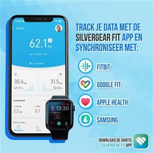 Silvergear Bilancia personale Silvergear Silvergear - Bilancia con analisi corporea 28x - Smart Scale Pro