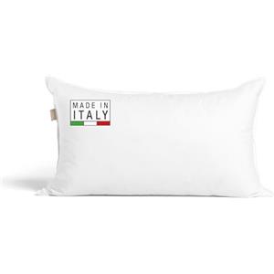 Dreamin'101 DREAMIN*101 - Cuscino Letto Ipoallergenico Doppia Imbottitura Piumino Piumetta Morbido Strutturato, Guanciale Letto Traspirante con Federa Cotone, Cuscini Letto Made in Italy 50x80, Royal (Alto 13 cm)