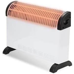 Wintem Termoconvettore Elettrico 2000W Termosifone Elettrico Basso Consumo | Stufa Elettrica da Pavimento 3 Potenze 750/1250/2000W, Termostato Regolabile, Silenzioso, con Maniglie, fino a 30 m², Bianco