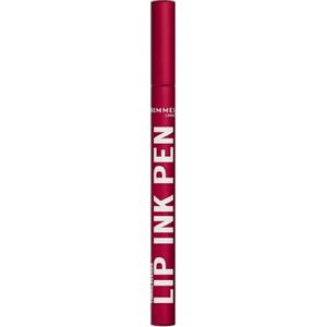 Rimmel London, Thrill Seeker Lip Ink Pen, 190 Iconic Red, Rossetto, Lip Tint, Applicatore di precisione a penna, A prova di bacio e no-transfer, Colore modulabile, Formula vegana, 1,7 ml
