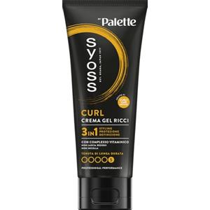 Syoss Curl Crema Gel Ricci 250 ml, 3 in 1, Crema con complesso vitaminico adatta per capelli ricci uomo