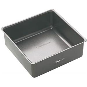 Master Class MasterClass Teglia da forno, teglia per torte con fondo largo e antiaderente senza PTFE, PFOA e BPA, teglia per torte profonde, acciaio al carbonio, quadrata, 20 cm (8)