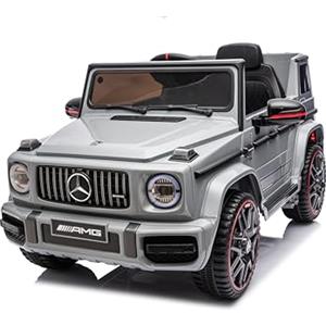 FINOOS Mercedes G63 AMG Macchina Elettrica per Bambini con Telecomando, Veicolo Elettrico 12V, Auto Elettrica per Bambino /2+1 velocità/Clacson/LED/Musica (Grigio)