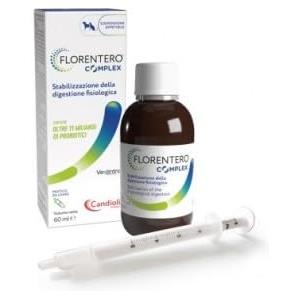Candioli FLORENTERO COMPLEX, Integratore Probiotico per Cani e Gatti, Liquido, 60 ml