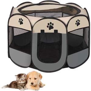 Mikiuly Recinto per Cani da Interno,Box Pieghevole Per Animali Domestici,Box Per Gatti,Cani Per Interno,Recinto Pieghevole,Box per Cuccioli per Piccoli Animali,74 x 74 x 43cm