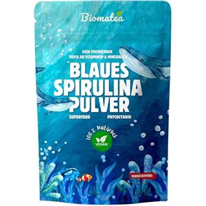 Biomatea Ficocianina solubile in acqua E25 - Polvere di Spirulina blu pura | Colorante naturale e superfood | Sacchetto con zip da 30 g