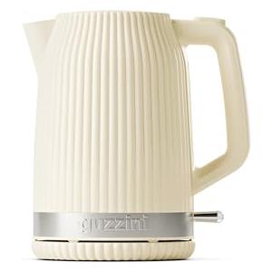 Guzzini, Sous Chef, Bollitore Elettrico, 1,7 L, Spegnimento Automatico, Filtro Anticalcare, Base 360°, Protezione Boil-Dry (Cream)