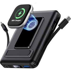 Vexnara per Magsafe Powerbank, 10000mAh Caricatore Portatile Magnetico Power Bank per iPhone, Ricarica Rapida da 20W Batteria Esterna con Display LED per iPhone Air/17/16/15/14/13/12/Apple Watch