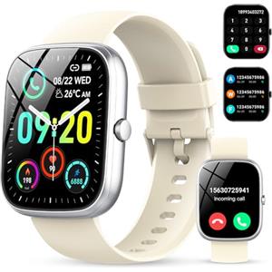 CASCHO Smartwatch Uomo Donna,1.91" Orologio Smartwatch,con Effettua/Risposta Chiamate,100+ modalità Sportive con Sonno/Cardiofrequenzimetro,SpO2,Fitness Tracker,Contapassi,IP68 Impermeabile Smart Watch
