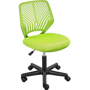 Soberine Sedia Ufficio Scrivania Girevole Regolabile, Sedia da ufficio Ergonomica Senza Braccioli a Rotelle in Rete Traspirante Portata 136 kg Verde