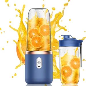 Smart-J Frullatore Portatile Turboblend con Batteria al Litio Ricaricabile USB 1500 mAh, Design Compatto, Capacità 500mL, Ideale per Smoothie, Frullati di Frutta e Verdura - Plastica Resistente
