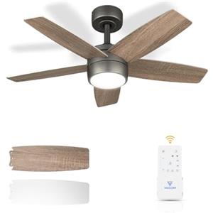 Vagizm Ventilatore da Soffitto 91 CM Per Stanze Piccole: Moderno Con Telecomando Dimmerabile - Reversibile E Silenzioso con 6 Velocità Per Piccoli Uffici Domestici - 230 V