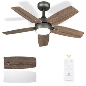 Vagizm Ventilatore da Soffitto 91 CM Per Stanze Piccole: Moderno Con Telecomando Dimmerabile - Reversibile E Silenzioso con 6 Velocità Per Piccoli Uffici Domestici - 230 V