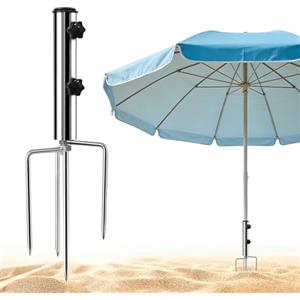 LIVESTN Supporto per Ombrellone con Ancoraggio a Terra,Supporto per Ombrellone per Prati,Base per Ombrellone con Ancoraggio a Terra,Porta Ombrellone da Giardino,per Pesca, Giardino, Spiaggia