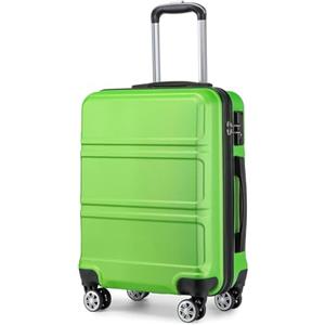 KONO Valigie Trolley Bagaglio a Mano 51.5x38x21cm Rigida e Leggero ABS Valigie con TSA Lucchetto e 4 Ruote, Verde